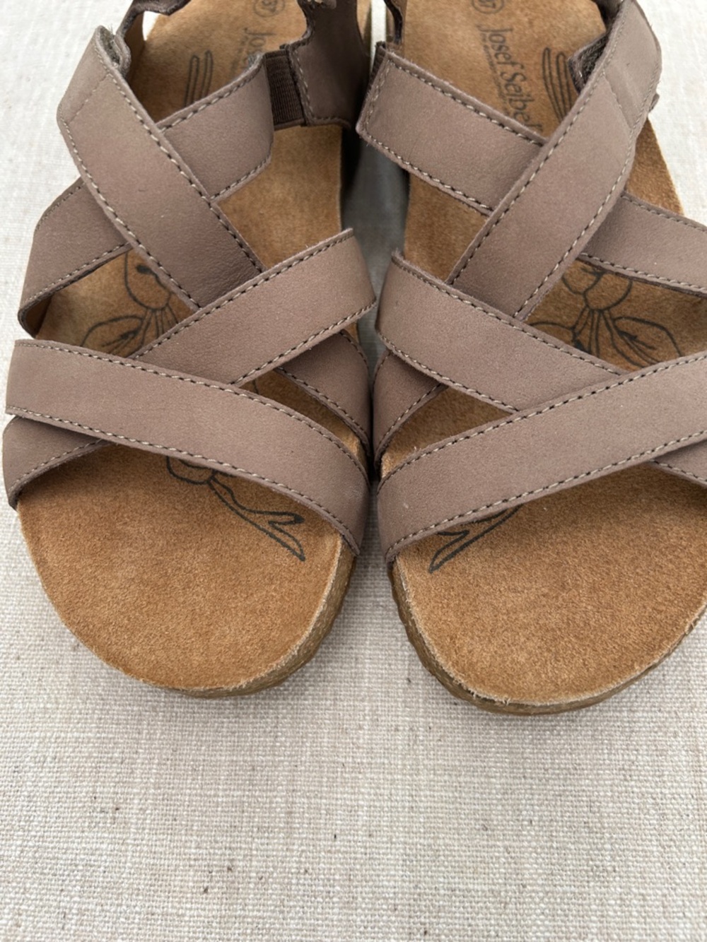 Josef Seibel Sandals Women's 37 Tan Comfort Beach Resort - Picture 7 of 9